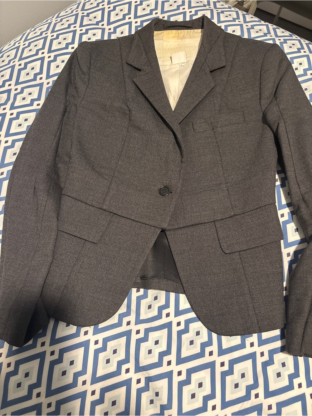 Maison Martin Margiela Charcoal Gray Tailored Blazer
